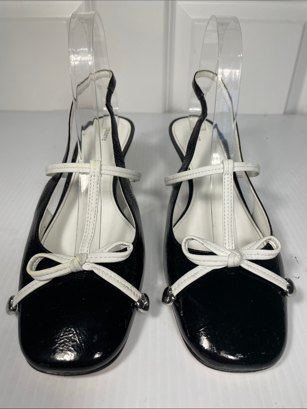 Anthropologie Maeve Vicenza Brigitte Bow Slingback EU 40 Bow Kitten Heel - Picture 6 of 13